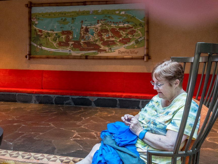Napping at the Polynesion Villiage after dinner   (June 08, 2017)