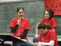 Laura and Erin try to figure out how to tell Kaitlyn that they can't implement all her suggested changes in the one day before the play goes up...
