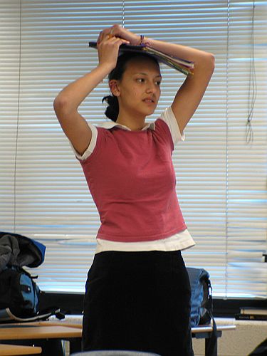 If I were a real model, I could balance this without hands...