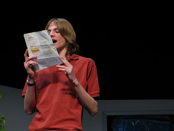 Karl nightmare -- still on the script but only brought one page to rehearsal